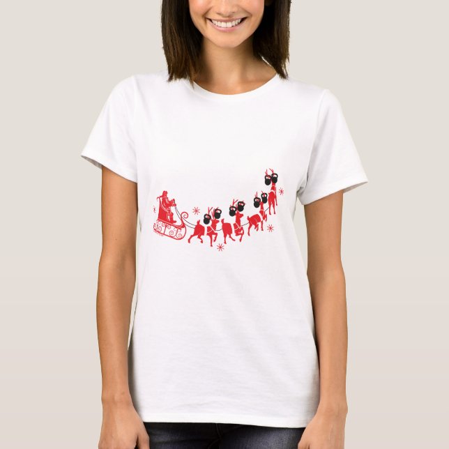 Reindeer Kettlebell Workout T-Shirt (Vorderseite)