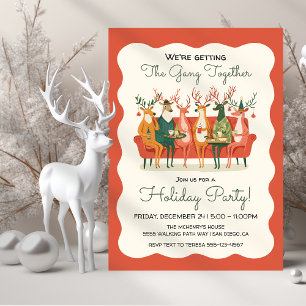 Reindeer lustige Office Holiday Party Friendsmas Einladung