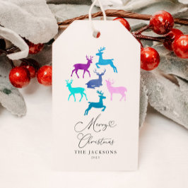 Reindeer Merry Christmas Candy Pastel Geschenkanhänger