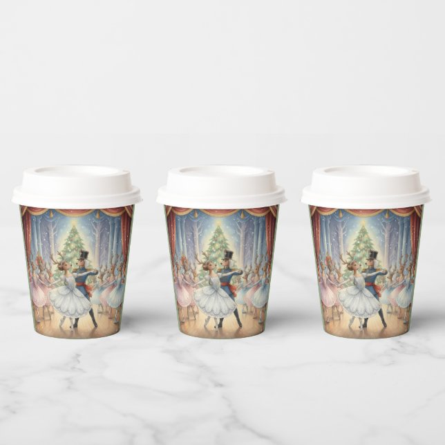 Reindeer Nutcracker Ballet, Paper Cups Pappbecher (Multi)