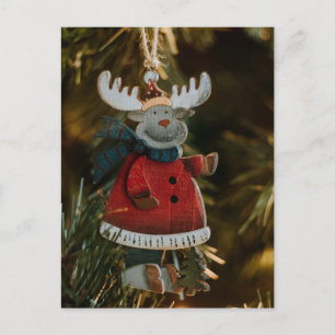 Reindeer Ornament Christmas Postkarte