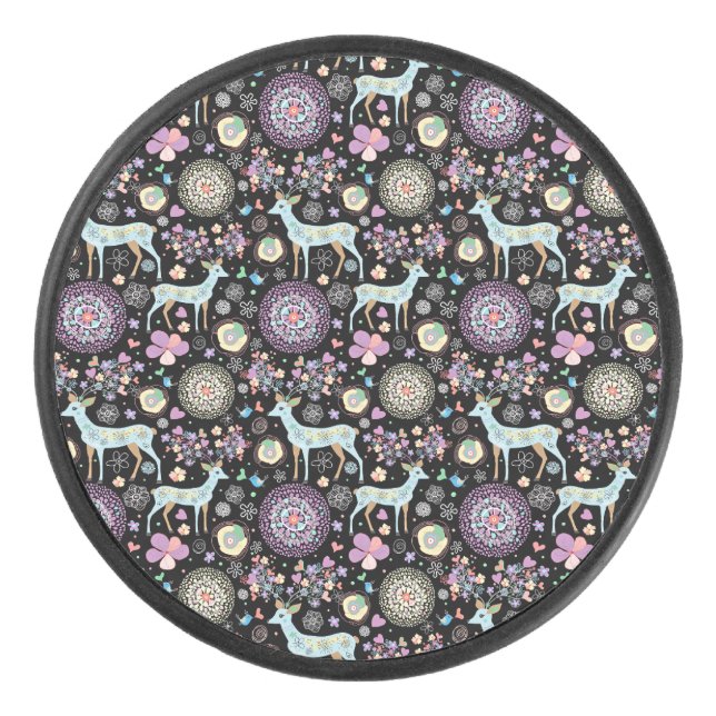 Reindeer Paterna Christmas Eishockey Puck (Vorderseite)