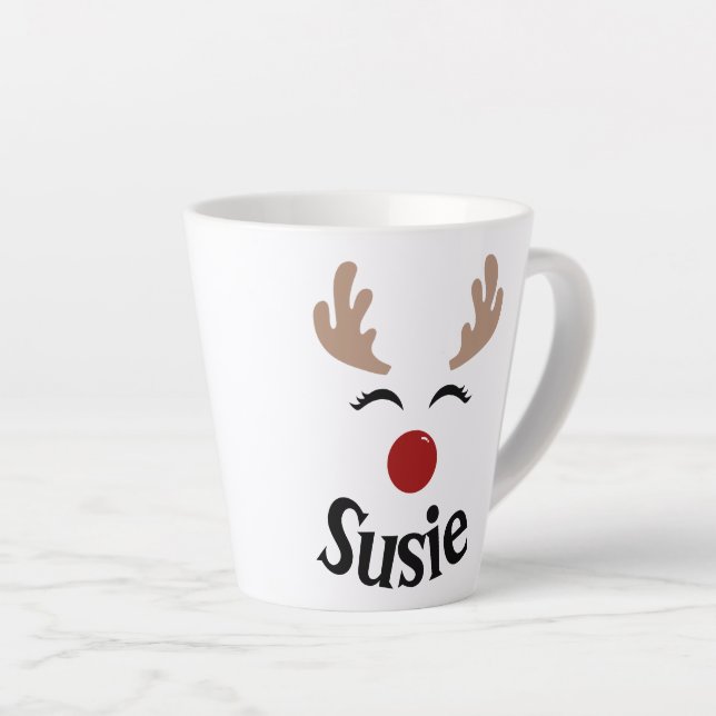 REINDEER PERSONALISIERTE MUG MILCHTASSE (Rechte Ecke)