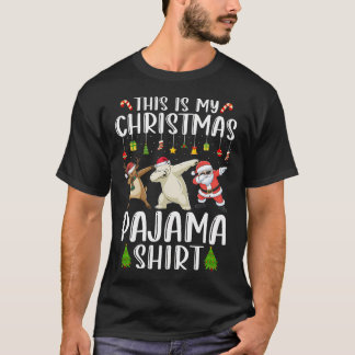 Reindeer Polar Bear Santa Dabbing Christmas 	s T-Shirt