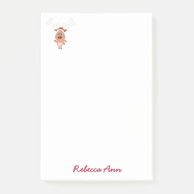 Reindeer Post-it Klebezettel (Vorderseite)