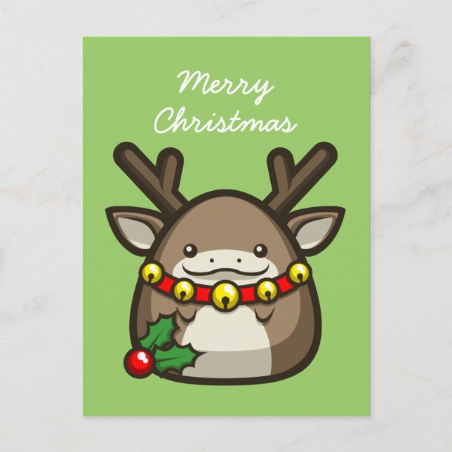 Reindeer Postcard Feiertagspostkarte (Vorderseite)
