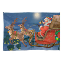 Reindeer Pulling Santa Claus Sleigh | Weihnachten