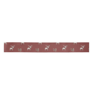 Reindeer Ribbon Satinband