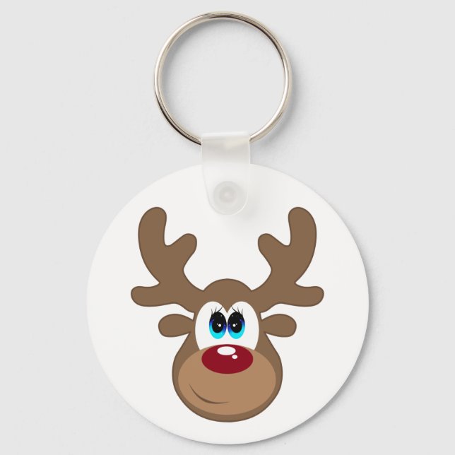 Reindeer Rudolph Schlüsselanhänger (Vorderseite)