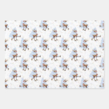 Reindeer Rudolph Weihnachtswrapping Paper