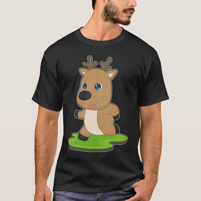 Reindeer Runner Running Sports T-Shirt (Vorderseite)
