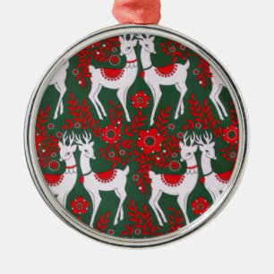Reindeer Silbernes Ornament