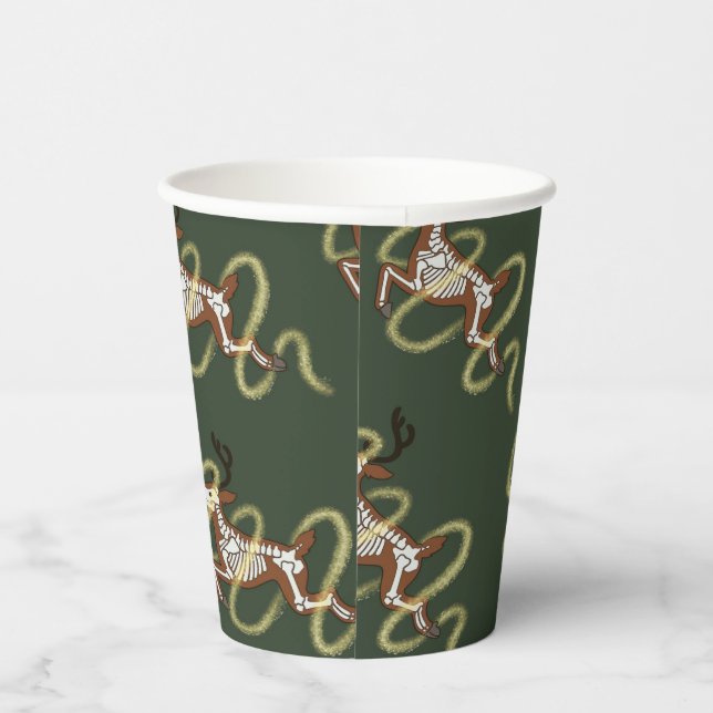 Reindeer Skeleton Pappbecher (Rechts)