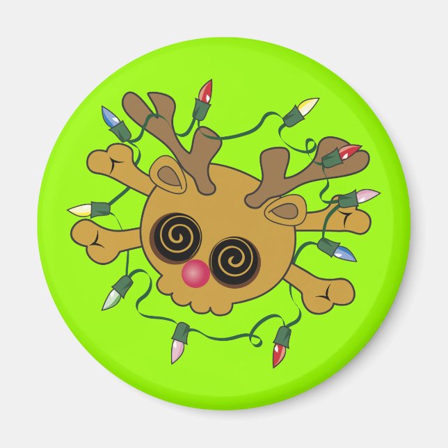 Reindeer Skull Magnet (Vorne)