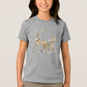 Reindeer Sleigh Holiday T - Shirt
