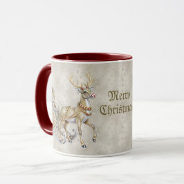 Reindeer Sleigh Holiday Tasse