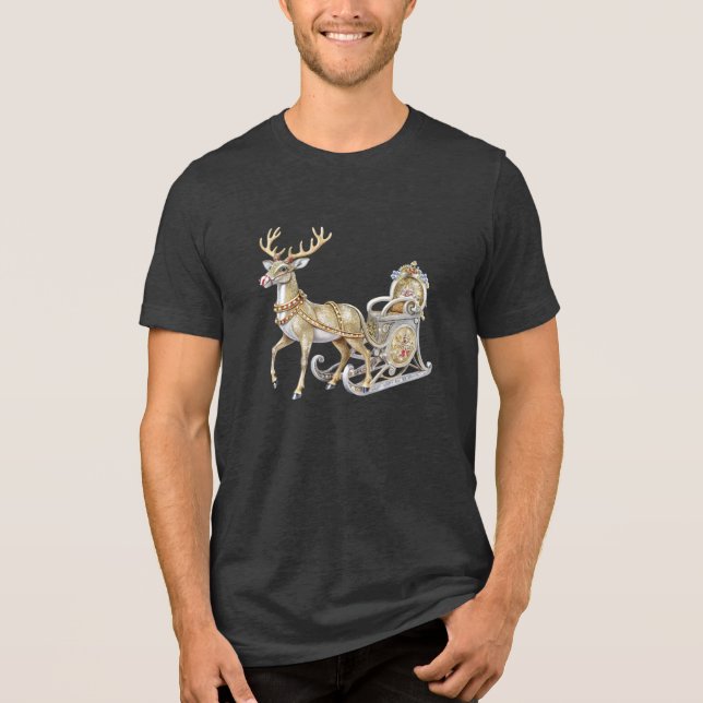 Reindeer Sleigh Men's T - Shirt (Vorderseite)