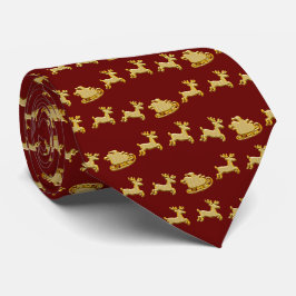Reindeer Sleigh Neck Tie Krawatte