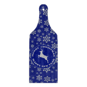 Reindeer Snowflake Christmas Schneidebrett