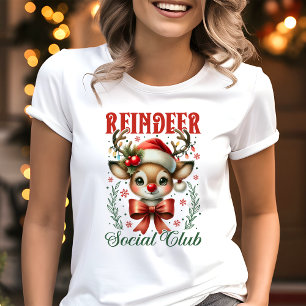 Reindeer Social Club Coquette Weihnachten Tri-Blend Shirt