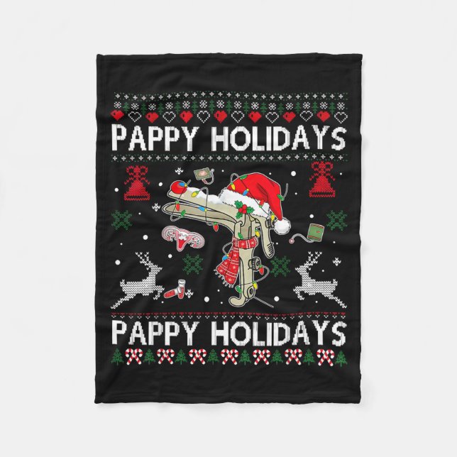 Reindeer Speculum Obgyn Nurse Ugly Christmas Obste Fleecedecke (Vorderseite)