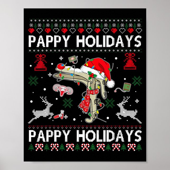 Reindeer Speculum Obgyn Nurse Ugly Christmas Obste Poster (Vorne)