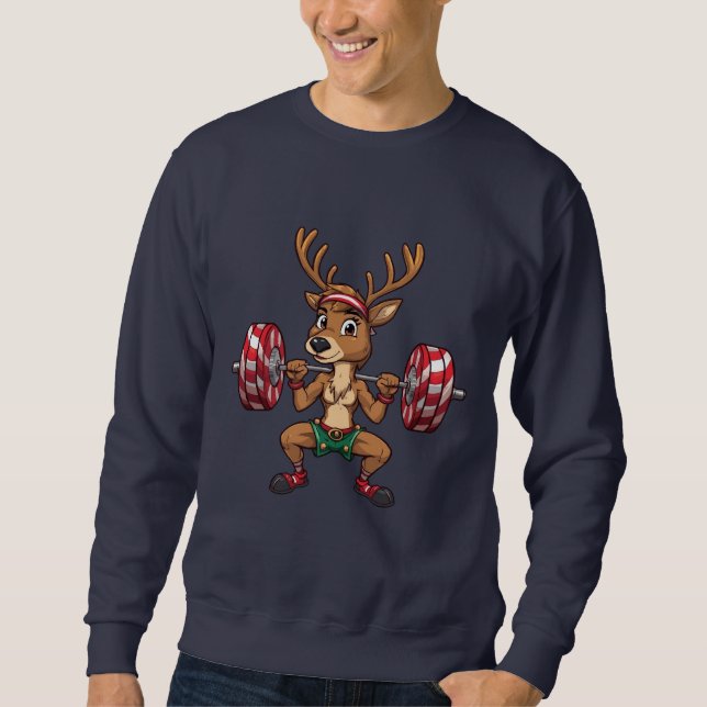 Reindeer Squats – Christmas Gym Pun Tee (Vorderseite)