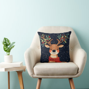 Reindeer Starry Christmas Twinkle Night Kissen