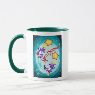REINDEER SWING ON A STAR von Jeff Willis Art Tasse