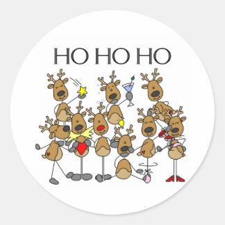 Reindeer-Team Runder Aufkleber