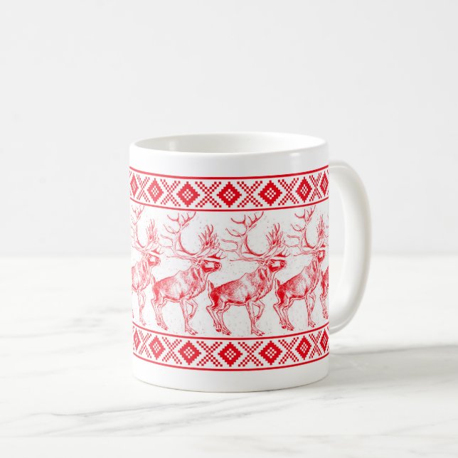 Reindeer Toile de Jouy Tasse (VorderseiteRechts)
