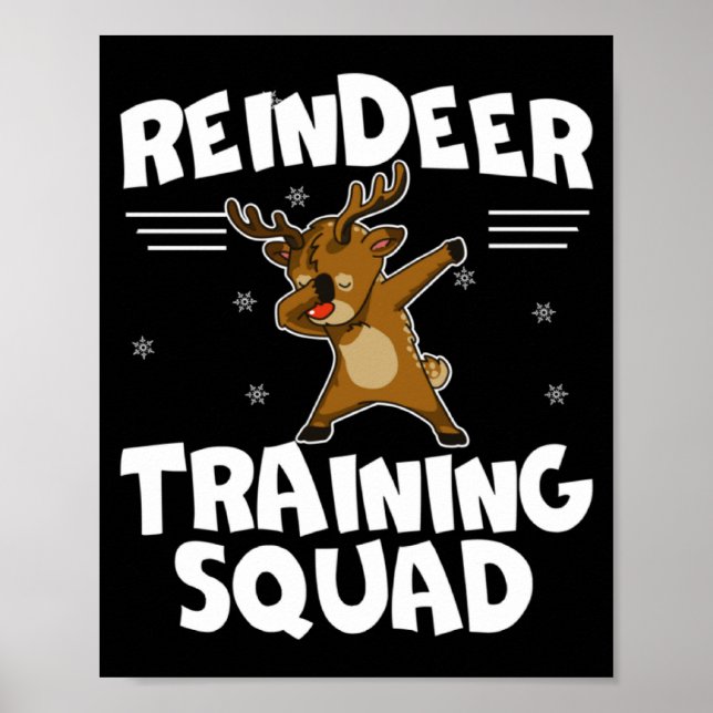 Reindeer Training Squad Deer Team Xmas Running New Poster (Vorne)