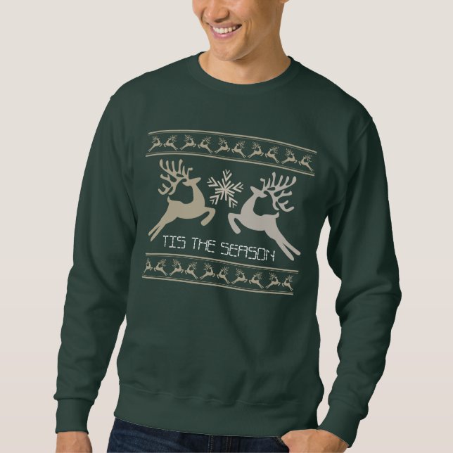 Reindeer Ugly Sweater Sweatshirt (Vorderseite)