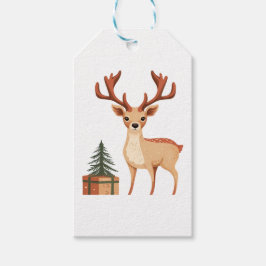 REINDEER UND CHRISTMAS-BAUM GESCHENKANHÄNGER