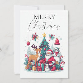 Reindeer und Claus Cheer Feiertagskarte