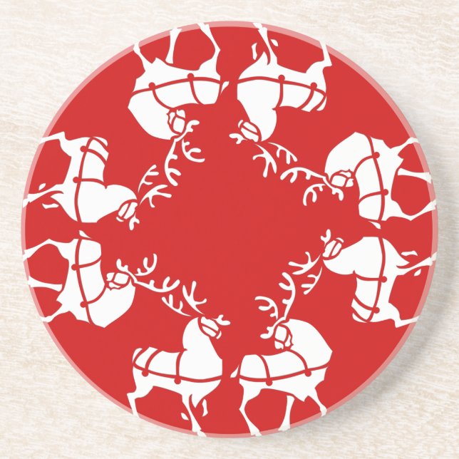 Reindeer Untersetzer Custom Christmas Untersetzer (Vorne)