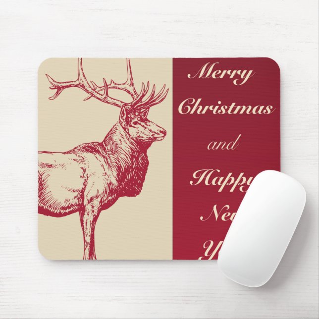 Reindeer Vintage Mousepad (Mit Mouse)