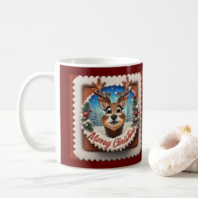 Reindeer Wonderland Coffee Tasse (Mit Donut)