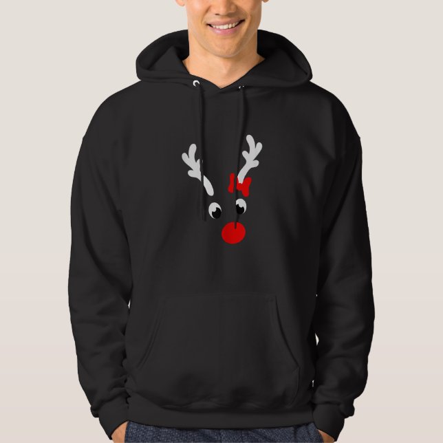 Reindeer Xmas Matching Family Group Christmas Part Hoodie (Vorderseite)