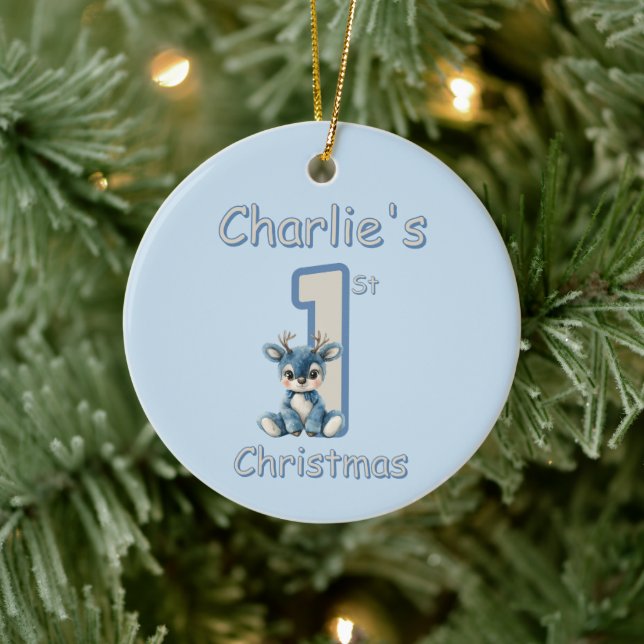 Reindeer's First Christmas! Keramik Ornament (Baum)