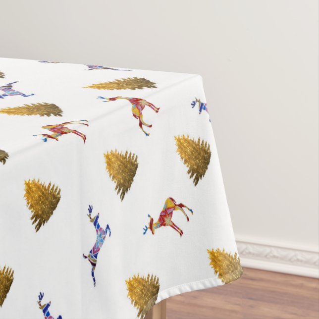Reindeers Holiday Tree  Tischdecke (Beispiel)