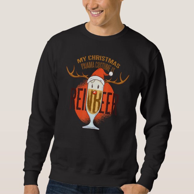 Reindeh mein Weihnachts-Pajama-Kostüm ist Reinbeer Sweatshirt (Vorderseite)