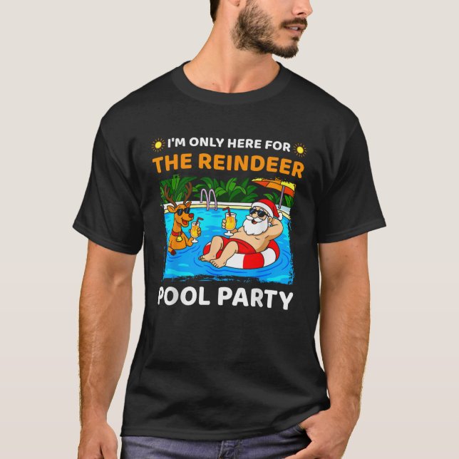 Reindepool Party Weihnachten im Juli Weihnachten T-Shirt (Vorderseite)