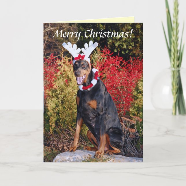 Reindobe Christmas Grußkarte Feiertagskarte (Vorderseite)