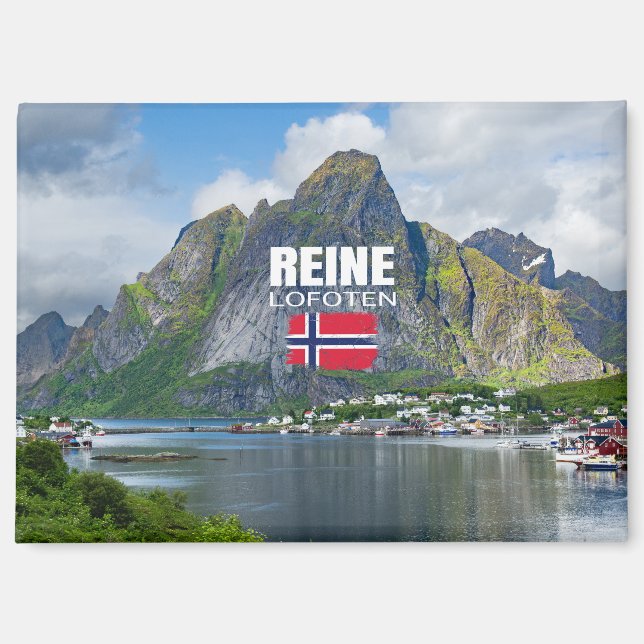 Reine auf den Lofoten Magnet (Vorderseite)