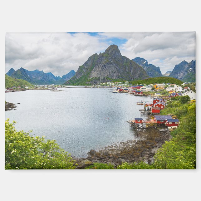 Reine auf den Lofoten Magnet  (Vorderseite)