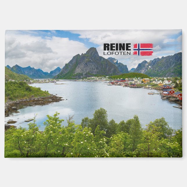 Reine auf den Lofoten Magnet (Vorderseite)