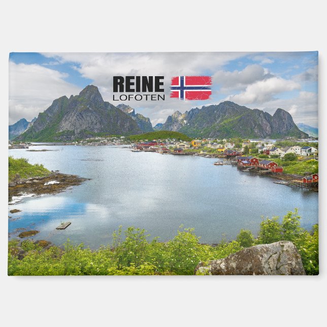 Reine auf den Lofoten Magnet (Vorderseite)