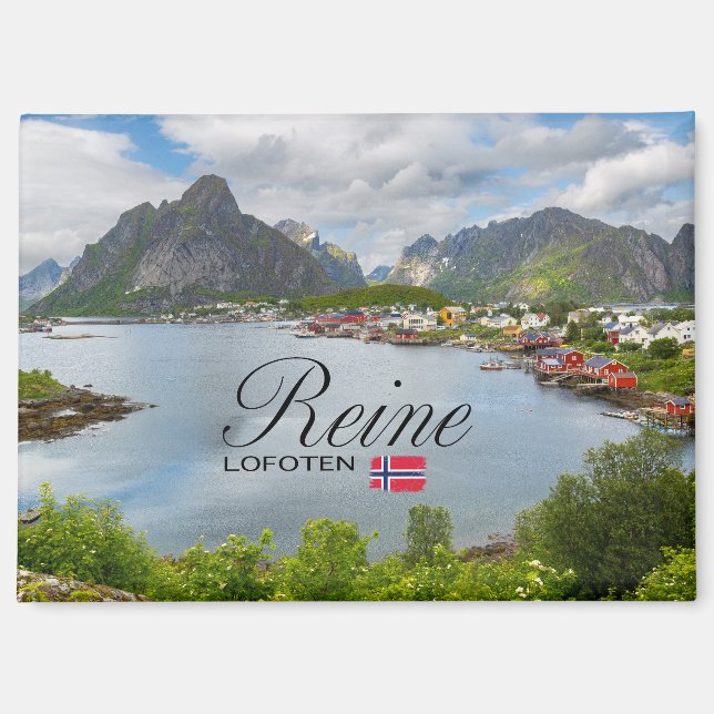 Reine auf den Lofoten Magnet (Vorderseite)