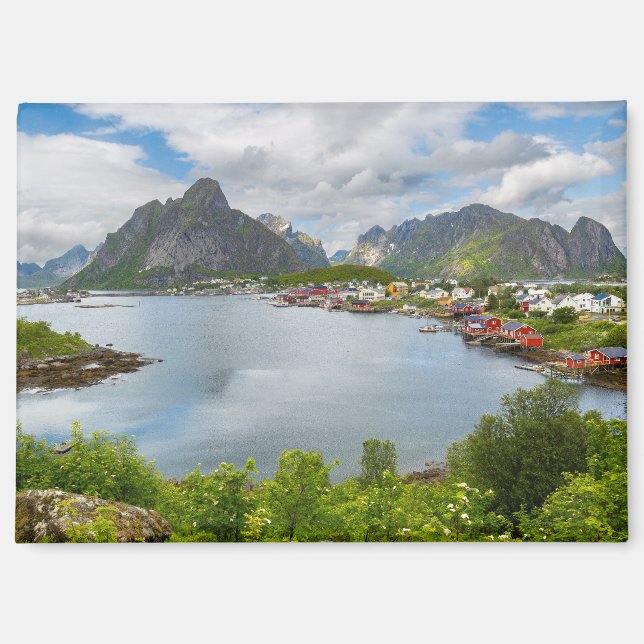Reine auf den Lofoten Magnet  (Vorderseite)